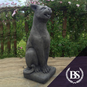 Tall Cat Hissing - Garden Ornament Mould | Brightstone Moulds