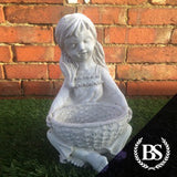 Girl with Basket - Garden Ornament Mould | Brightstone Moulds