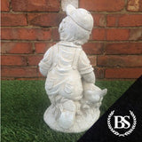Boy with Dog - Garden Ornament Mould | Brightstone Moulds
