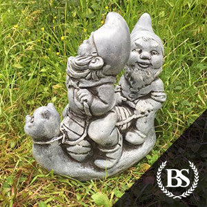 Gnomes on Snail - Garden Ornament Mould | Brightstone Moulds