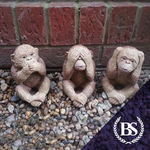 Three Wise Monkeys - Garden Ornament Mould | Brightstone Moulds