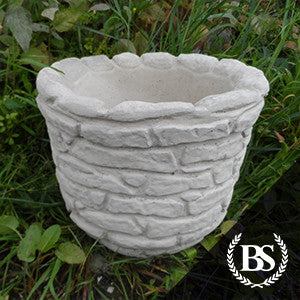 Round Brick Effect Planter - Garden Ornament Mould | Brightstone Moulds