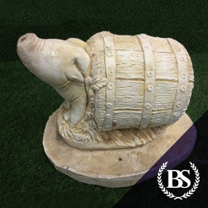 Pig in Barrel - Garden Ornament Mould | Brightstone Moulds