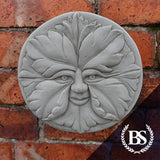 Round Green Man & Woman Plaque