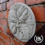 Round Green Man & Woman Plaque