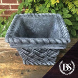 Square Wicker Planter - Garden Ornament Mould | Brightstone Moulds
