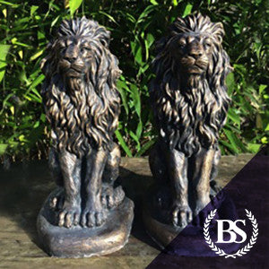 Pair of Proud Lions - Garden Ornament Mould | Brightstone Moulds