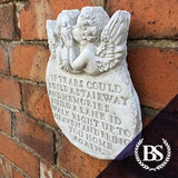 Cherub Memorial Plaque - Garden Ornament Mould | Brightstone Moulds