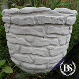 Round Brick Effect Planter - Garden Ornament Mould | Brightstone Moulds